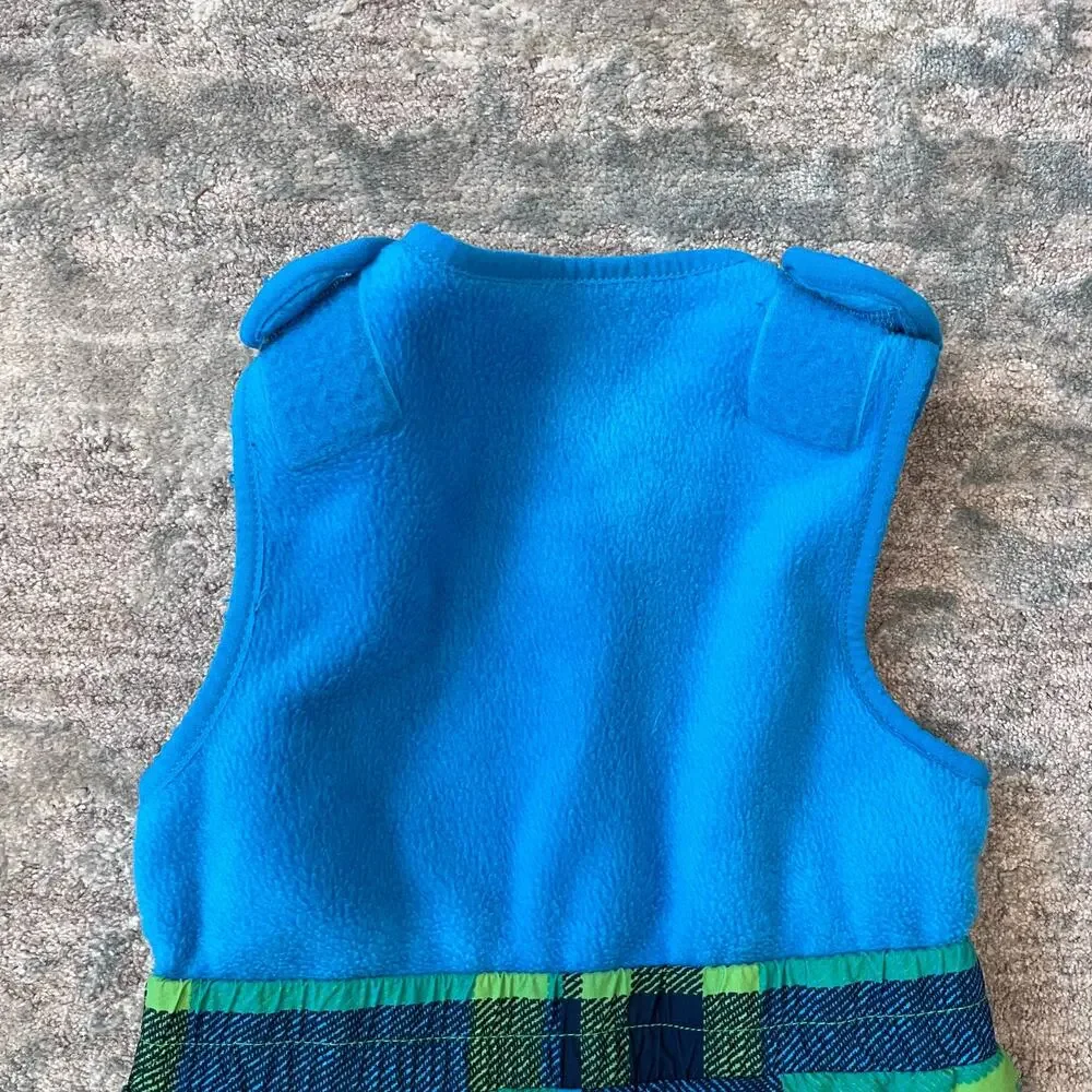 Columbia Blue Green Plaid Snow Bib Overalls 2T